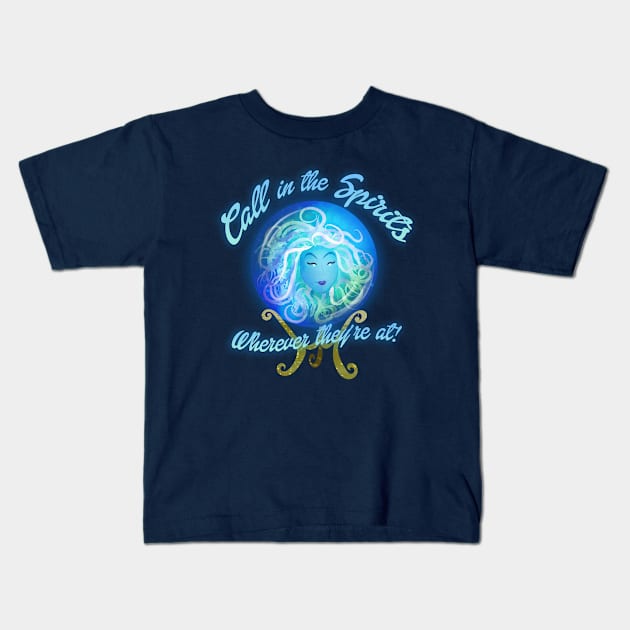 Madame Leota - Call in the Spirits Kids T-Shirt by The Lissette Collective